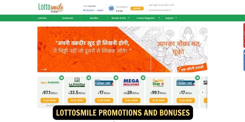 Lottosmile Promotions and Bonuses